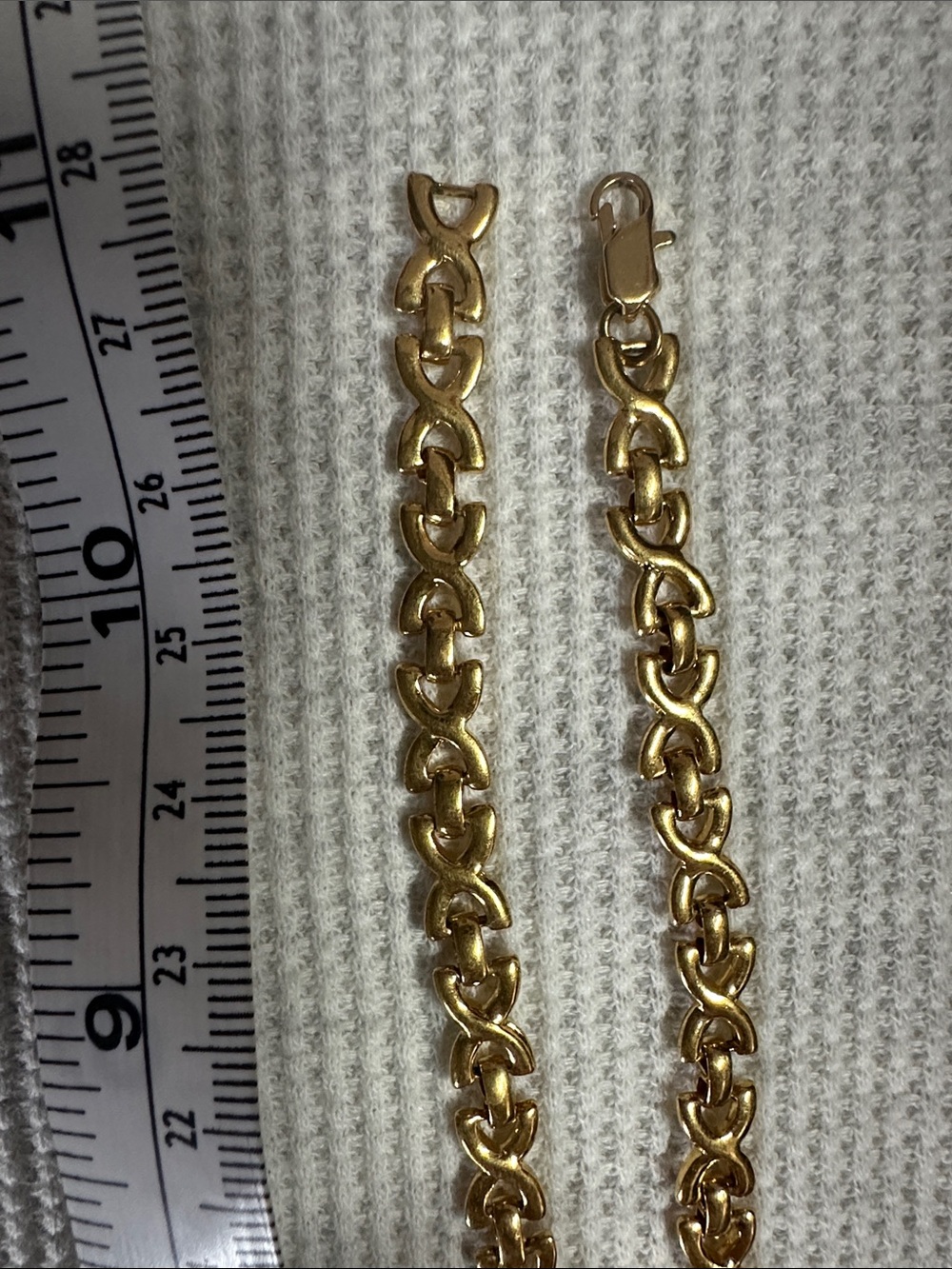 Fancy Link Never Tarnish Vintage Gold Chain Necklace with Heart Pendant